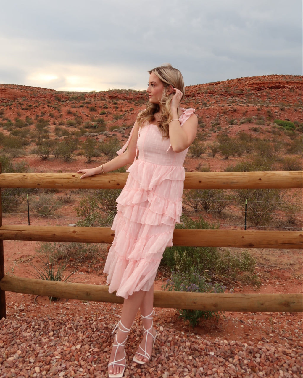 Daydream Light Pink Ruffled Sundress