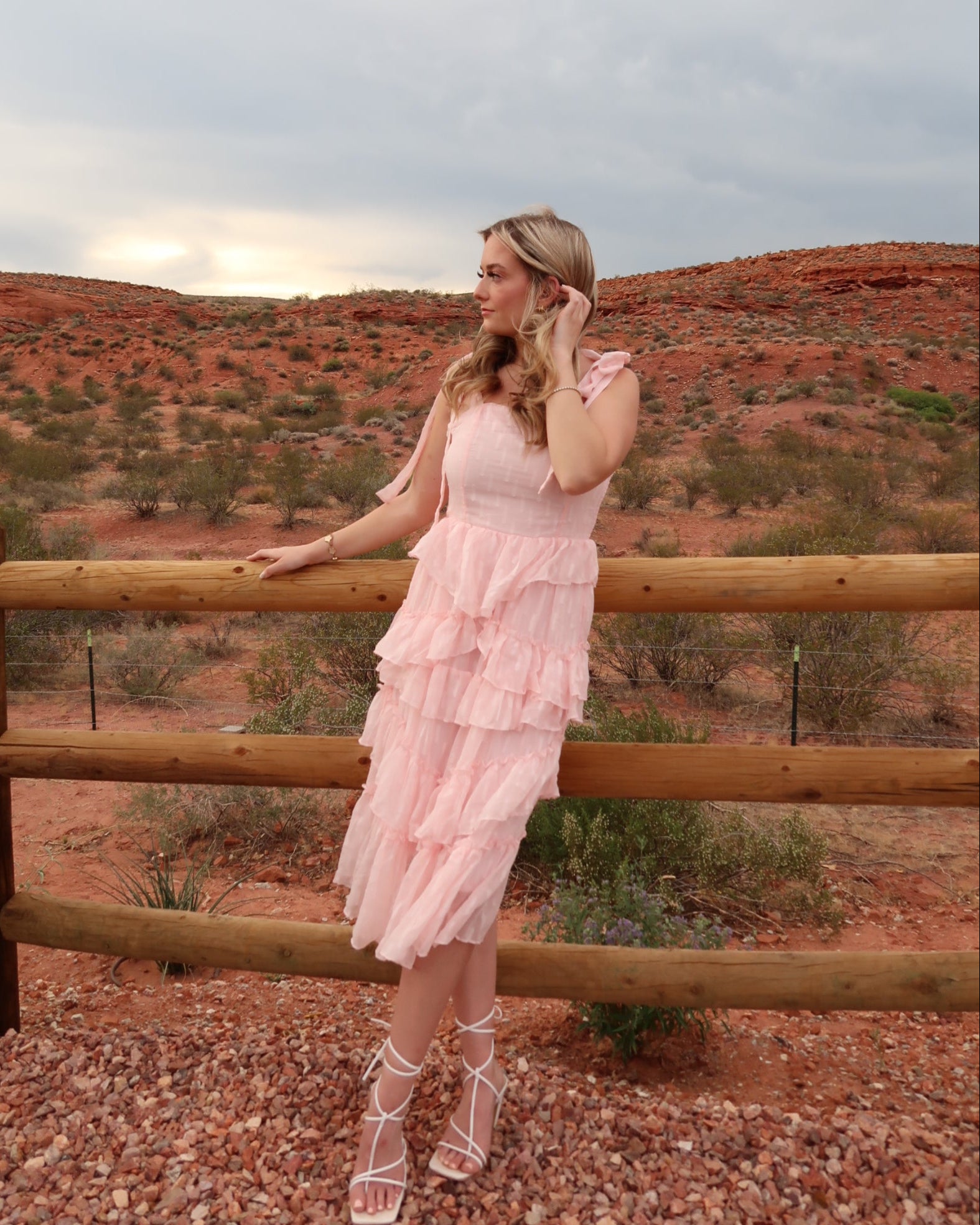 Daydream Light Pink Ruffled Sundress
