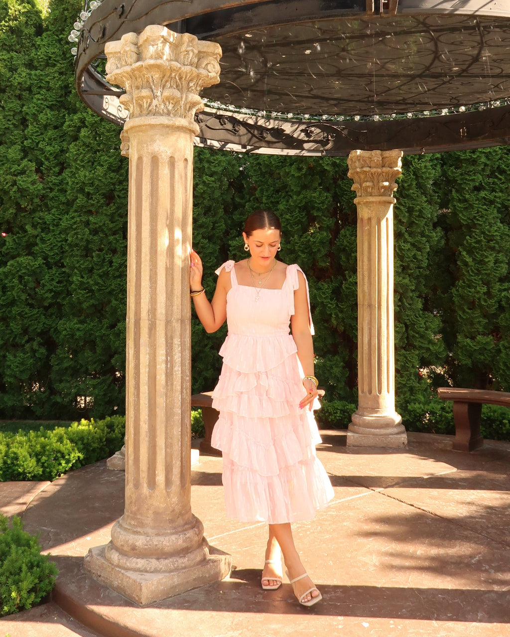 Daydream Light Pink Ruffled Sundress