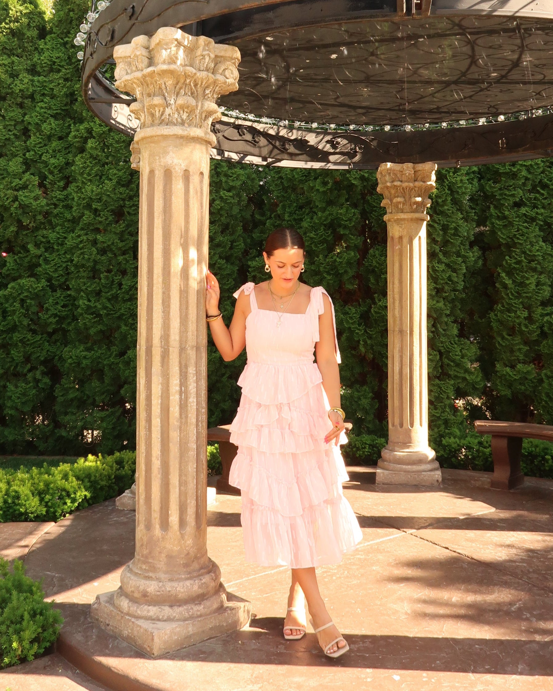 Daydream Light Pink Ruffled Sundress