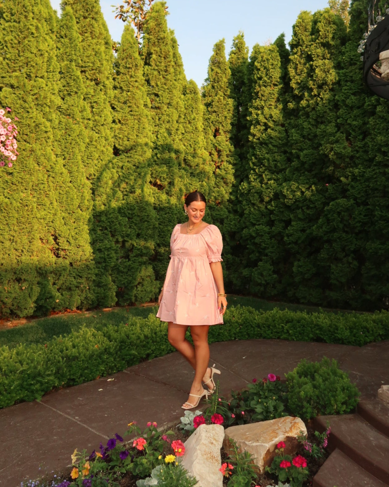 Makin' Me Blush Bow Mini Dress
